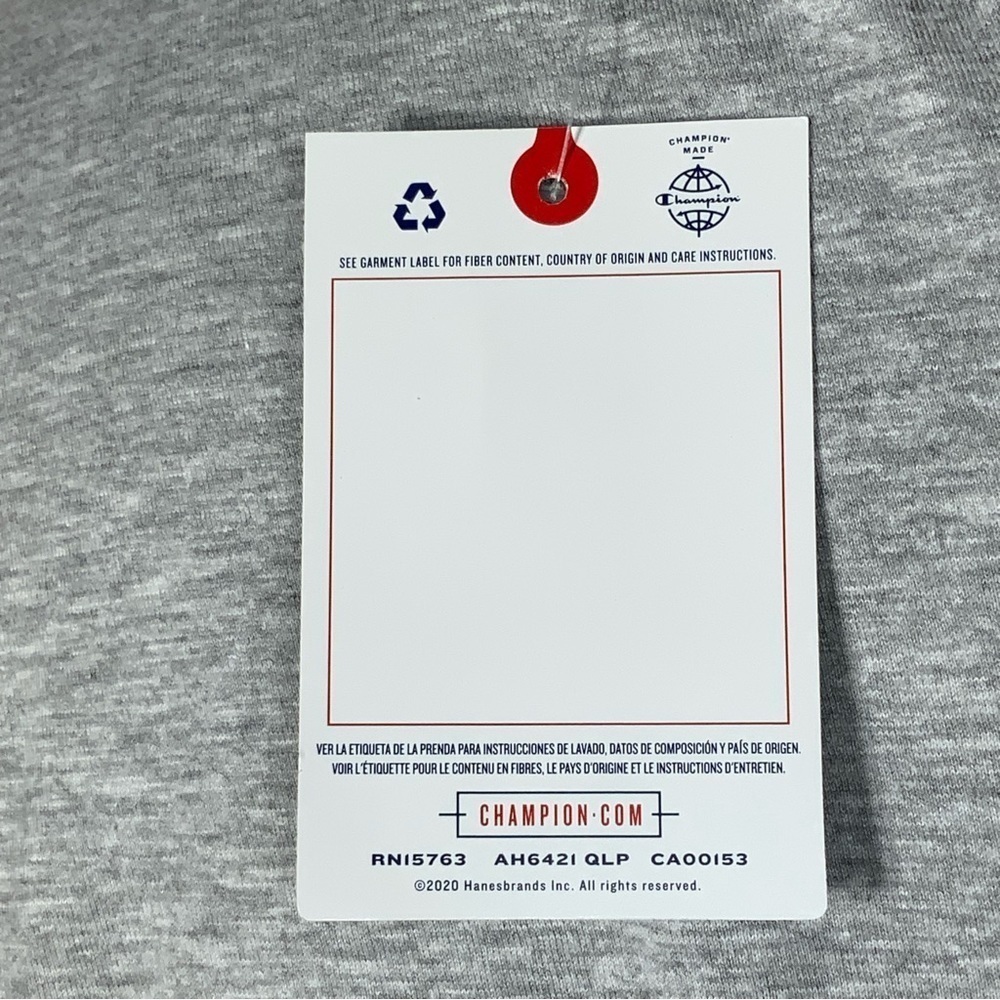 Champion Tee Shirt Graphic Logo Short Sleeve Crew Neck Boxy Grey Women’s Plus 2X - Picture 14 of 16